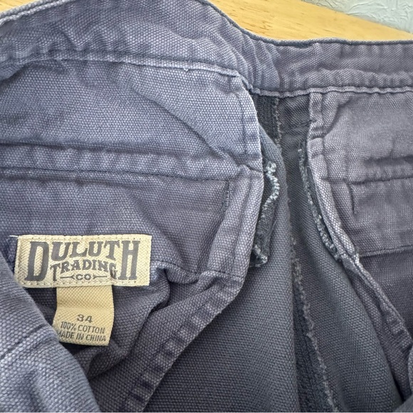 Duluth Trading Co Men's Thick Cotton Misty Blue Utility Cargo Shorts‎ - Picture 7 of 7
